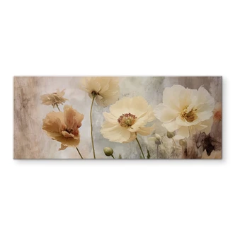 Kitchen Splashback Splendor of flowers in warm pastel shades - Paksoylu - Panorama 