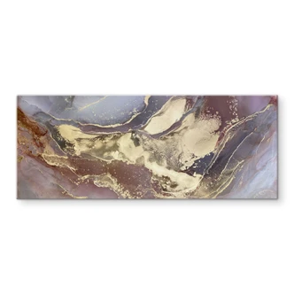 Spatscherm Noble structuren in goud en paars - Shelest - Panorama 