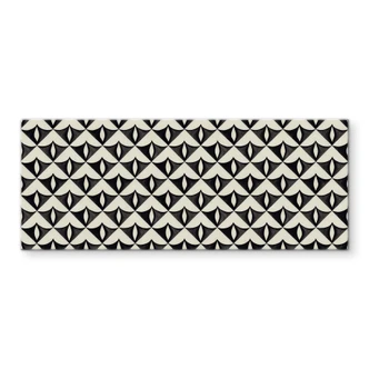 Spatscherm Geometrische ornamenten in zwart en beige - Treechild - Panorama 