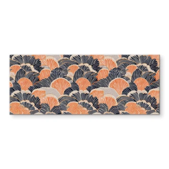 Crédence Motif de coquillages en orange-bleu - Treechild - Panorama 