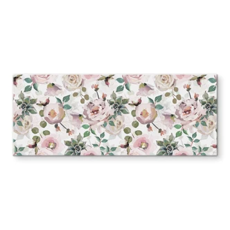 Spritzschutz UN Designs - Blumen im Gemälde Stil - Panorama 