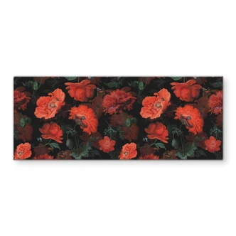 Spritzschutz UN Designs - Rote Blüten - Panorama 