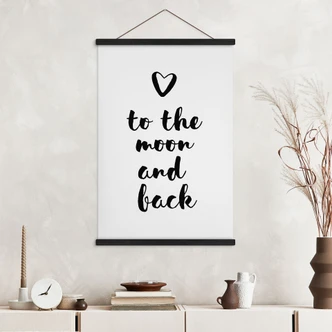 Stoffbild Love to the moon and back 