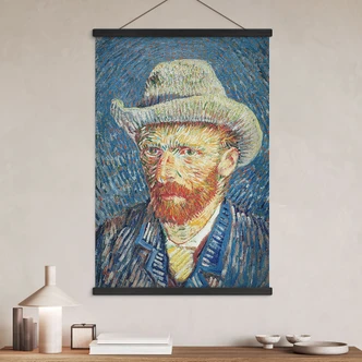 Affiche textile Autoportrait 1887 - Van Gogh 
