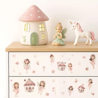 Stickers Roze bloemenfeeën Stickers Roze bloemenfeeën