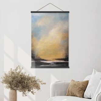 Stoffbild Goldenes Licht am Abendhimmel - Bergius 