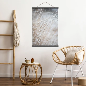 Stampe su tessuto Erbe delicate nella neve - Böhmer 