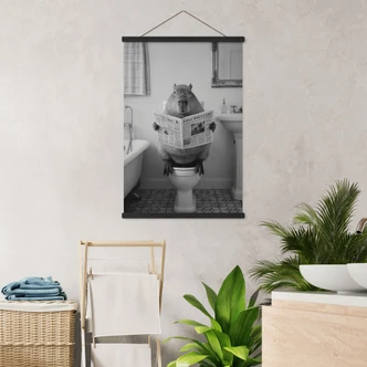 Textielposter Capybara in de stille kamer 