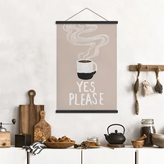 Stampe su tessuto Tazza di caffè caldo al mattino - EMELIEmaria 