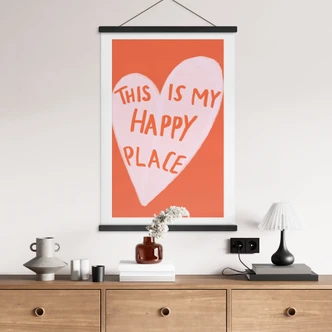 Stoffbild This is my happy place mit Herz - Fritsch 