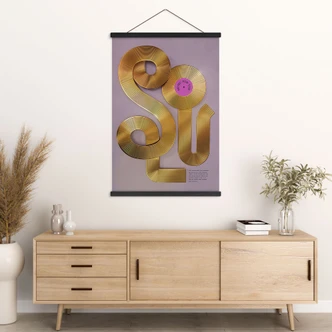 Stampe su tessuto L'anima incontra il vinile - Musica per l'anima - Harrison 