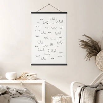 Stoffbild Line Art - Vielfalt der Weiblichkeit - Kerr-Dineen 