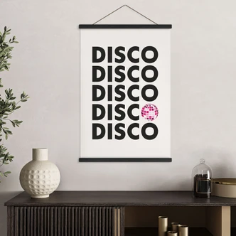 Stoffbild Retro Disco Vibes Typografie - Kerr-Dineen 