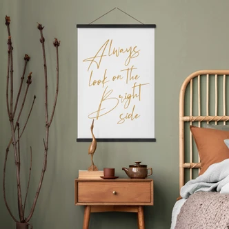 Stoffbild Always look on the bright side - Motivationsspruch - KsanaKalpa 