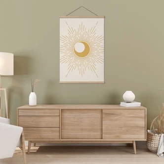 Stoffbild Goldene Sonnenstrahlen - KsanaKalpa Stoffbild Goldene Sonnenstrahlen - KsanaKalpa