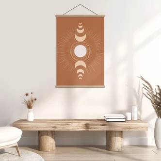 Stoffbild Mondzyklen - Sonne und Mond im Einklang - KsanaKalpa 