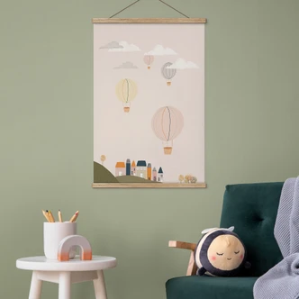 Stampe su tessuto Mongolfiere colorate nel cielo - Lisboa 