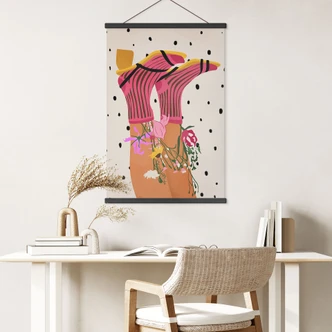 Stoffbild Sockenliebe trifft Flower Power - Mokate 