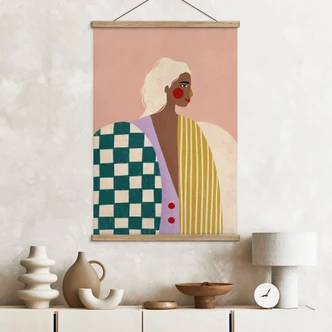 Poster tessile La donna in costume: un'icona moderna - Müller 