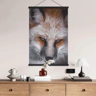 Textile poster animal portrait red fox - Nagi 
