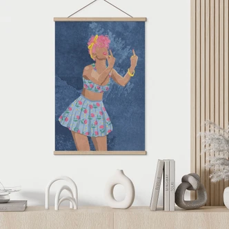 Stoffbild Rockabilly Girl: Not your girl | Feminismus - Oltmanns 