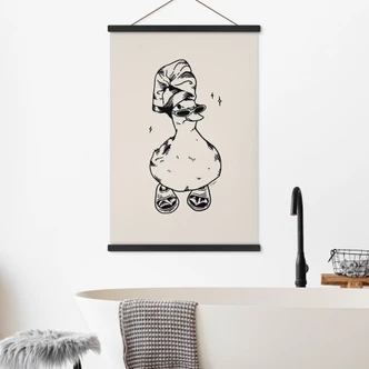 Stampe su tessuto Cool spa duck con occhiali da sole - Royle 