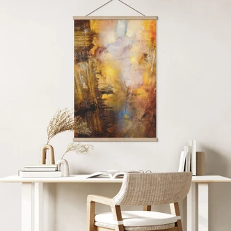 Obraz tkaniny bursztynowe światło i cień - Schmucker Obraz tkaniny bursztynowe światło i cień - Schmucker