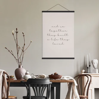 Textile poster with love saying - Together 