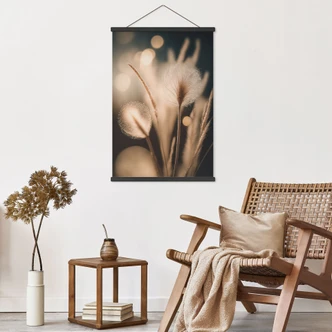 Stoffbild Boho Gräser im goldenen Licht - Treechild 