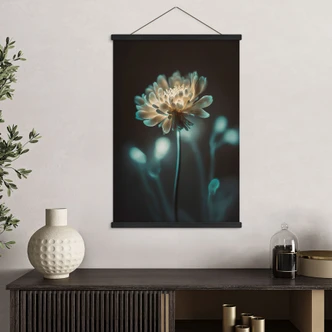 Textielposter met helder bloemenhart - Treechild 