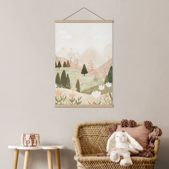 Póster de tela con flores - Treechild 