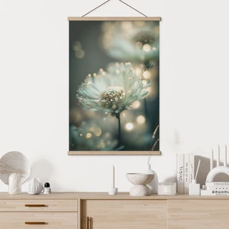 Textielposter Fijne fonkeling van bloesems - Treechild 