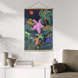 Stoffbild Arty Guava - Exotik im Dunkeln der Nacht 