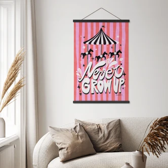 Poster tessile Never grow up - Bloom 