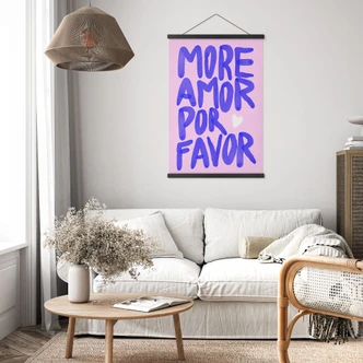 Poster tessile More amor por favor - Bloom 