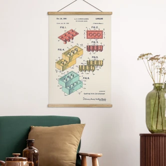 Stoffbild Konstruktion von Spielsteinen - Bodart 