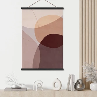 Stoffbild Abstrakte Formen in warmen Erdtönen - Böhmer 