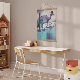 Textielposter Corythosaurus - Braun 