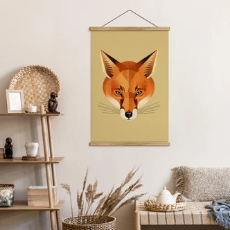 Stoffbild Fuchs - Braun 