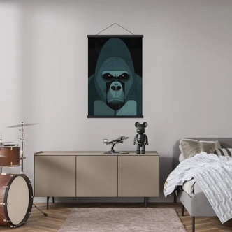 Gorilla Textil poster - Brun Gorilla Textil poster - Brun