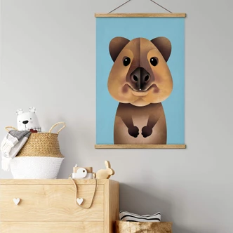 Tekstil plakat Braun - Quokka 