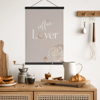 Obraz tkaniny Miłośnik kawy 