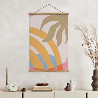 Stoffbild Abstrakte Kunst - Demir - Sonne und Botanik 