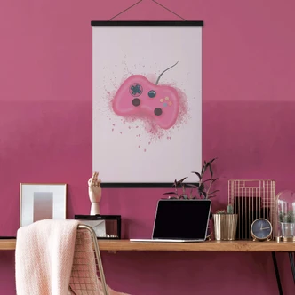 Stoffbild Gaming Controller in Pink - Eleonora 