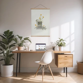 Obraz tkaniny komputerowej w stylu vintage - Frida Floral Studio 