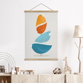 Stoffbild Bunte Vögel - Gallagher 