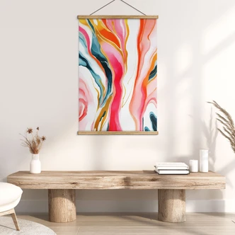 Poster tessile Astratto di marmorizzazione colorata - Gokhale 