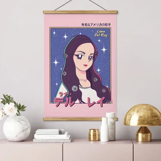 Stoffbild Anime-Girl "Lana del Rey" - Gomes 