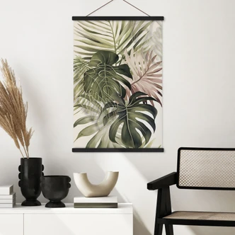 Textielposter Tropische bladeren - Haase 