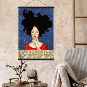 Tystnad Textil poster - Hülya 